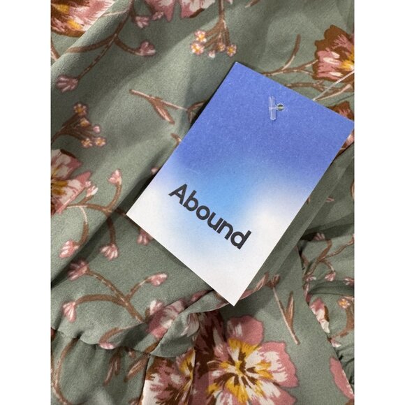 ABOUND Women Floral Green Mini Dress MEDIUM - Picture 4 of 5